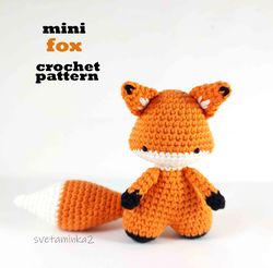 Crochet Fox Pattern Amigurumi Fox Pattern Red Fox Animal Crochet Pattern