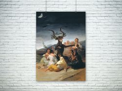 Witches Sabbath by Francisco Goya 1797-98 reproduction, Premium Matte vertical poster