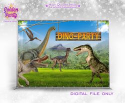 Dinosaur birthday party, Dino party custom backdrop, wild birthday party, dinosaur school party