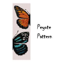 Butterfly Peyote beading pattern, seed bead bracelet, peyoted beaded patterns Digital PDF