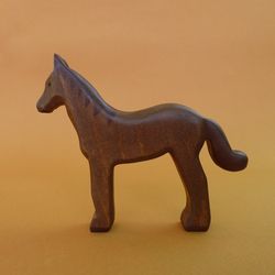 Wooden horse toy - Foal figurine - Wooden animals - Farm animals - Natural Toys - Gift for kids