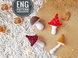 Amigurumi Mushroom Crochet Pattern. Amigurumi Amanita crochet pattern.