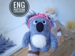 Amigurumi Koala easy crochet pattern PDF. Crochet cute forest fat koala easy tutorial