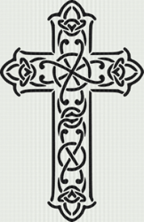 PDF Counted Vintage Cross Stitch Pattern | Celtic Cross | 5 Sizes