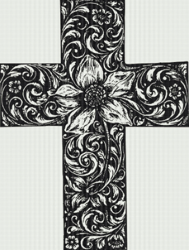 PDF Counted Vintage Cross Stitch Pattern | Cross | 7 Sizes