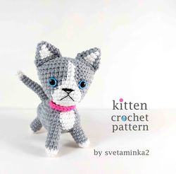 Crochet Kitten Pattern Amigurumi Cat Pattern Crochet Cat Pattern