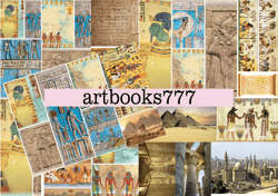 Egypt ephemera, cards, scrapbooking, book decoration, journal