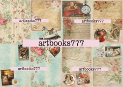 Old fairy tales, scrapbooking, digital paper, sheets for a book, journal