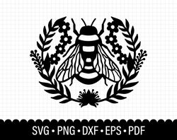 Cute Bee Svg, Bee Cricut File, Bee wreath svg, Summer Svg,Bumblebee SVG,Bee Round Digital Designs