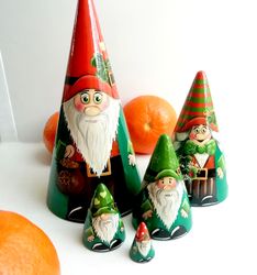 Traditional matryoshka Leprechaun Saint Patrick's Day Irish Gnome Decor Gnome Decor, Nesting dolls Gnome Holiday Decor