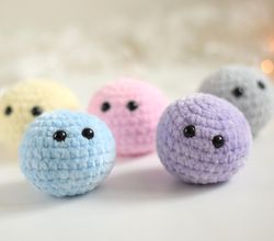 stress balls 5 pc, worry pet squishy fidget toy, autism plush toy set by KnittedToysKsu