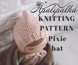 Knitting Pattern Pixie Hat, Waldorf Doll Hat Tutorial gnome hat
