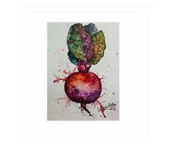 Vegetables Still Life Original Painting Watercolor Art Work On Paper Fabriano 300 gr