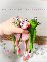 frog crochet pattern. frog amigurumi pattern. frog animal crochet pdf. amphibia crochet diy. amigurumi frog pattern.
