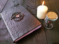 Spell book journal Pentagram grimoire Dark witch wicca magic book of shadows Practical magic tarot book blank