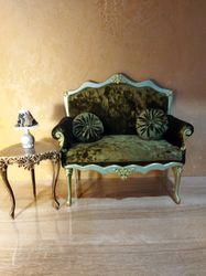 Sofa for dolls velvet furniture for dolls