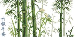 Scheme Cross Stitch Pattern | Birds on Bamboo | #105