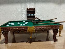 Billiards for dolls 1/6 made of wood