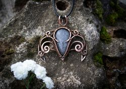 Copper pendant with quartz "Lunnitsa"