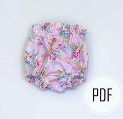 Baby bloomers sewing pattern, pdf bloomers pattern, bloomer pattern, bloomers pattern download, baby bloomers pattern pd
