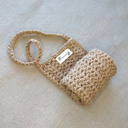 Eco-friendly natural jute washcloth with straps, Spa scrubber for your back and body, Bath Accessories