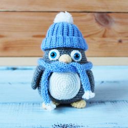 crochet penguin toy amigurumi animals, crochet bird amigurumi doll, stuffed bird amigurumi crochet animals