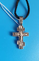 Orthodox blessed silver cross