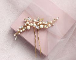 Champagne and ivory Bridal Hair Piece Pearl / Wedding Hair Pin / Bridal Hair Pin / Wedding Hair Accessory for Bride p29