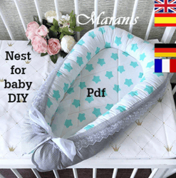 Nest diy, Sewing nest, Baby nest pattern, Baby nest, Toddler cocoon pattern, Snuggle nest for baby