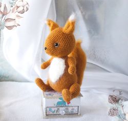 Squirrel animal doll, Cute forest stuffed animals, Collector soft toy, Woodland Nursery Decor, Toys For Kids Or Adults