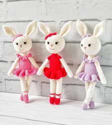 Crochet ballerina bunny pattern, Amigurumi pattern, Crochet patterns, Crochet animals