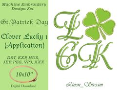 Clover Lucky 1 Machine embroidery design in 7 formats and 1 sizes