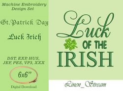 Luck Irish Machine embroidery design in 7 formats and 1 sizes