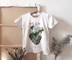T-shirt with heart print, YOU ARE HERE