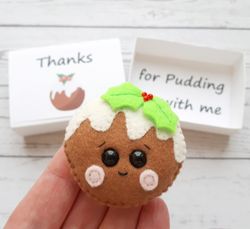 Pudding, Fake Food, Pocket Hug, Funny Christmas Card, Thank You Cards, Mom Gift From Daughter, Sister Gift From Sister
