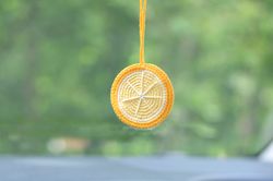 fruit car charm for her, lime car accessories, original car decor for teens, orange toy thanksgiving gift