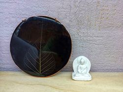 Bodhi tree leaf pressed frame Pressed flower art Meditation wall decor
