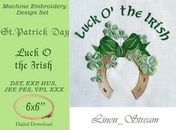 Luck O the Irish Machine embroidery design in 7 formats and 1 sizes