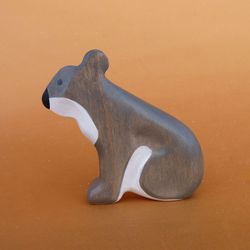 Wooden koala toy - Wood koala figurine - Australian animals - Gift for kids