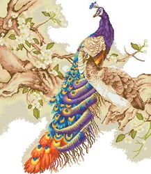 Scheme Cross Stitch Pattern | Peacocks | #121