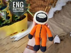 Amigurumi Spaceman crochet pattern PDF for Cosmo day. Amigurumi astronaut crochet pattern.
