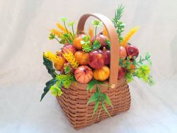 Fake vegetables basket arrangement, Artificial vegetables basket for home décor, Kitchen decor, Faux vegetables basket