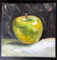 Green Apple Original oil painting