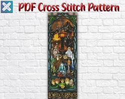 Lord Of The Rings Cross Stitch Pattern / Hobbit Cross Stitch Pattern / Lord Of The Rings Stained Glass / Printable PDF