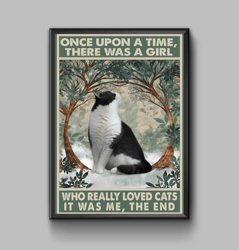 Funny cat illustration, funny cat poster, digital download