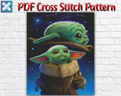 Baby Yoda Cross Stitch Pattern / Star Wars Cross Stitch Pattern / Star Wars Embroidery Pattern / Digital Instant Chart