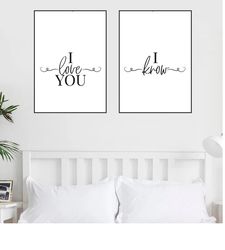 I Love You I Know Print Above Bed Decor Bedroom Wall Art Inspirational Quotes Wall Art Couple Quotes Romantic Wall Decor