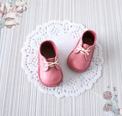 Leather Pink Boots for Paola Reina, Shoes for doll, Genuine Leather Doll footwear, Shoes for Paola Reina 13 inches, Doll