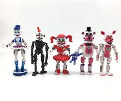 5pcs SET FNAF Five Nights at Freddy's Sister Location Action Figures Christmas