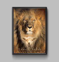 Lion of Judah poster, Lamb of god, religious poster, digital download